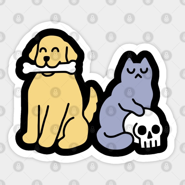 Good Dog Bad Cat Sticker by obinsun